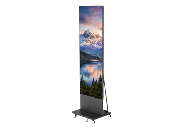 Hikvision DS-D4512CH-1FQF LED Poster Display su supporto da pavimento