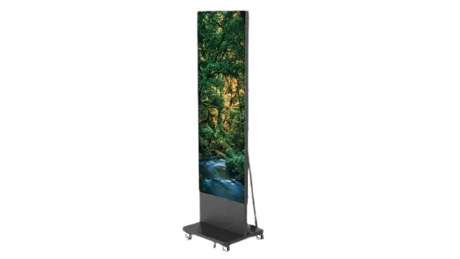 Hikvision DS-D4518CH-1FQF Poster LED Display su supporto da pavimento