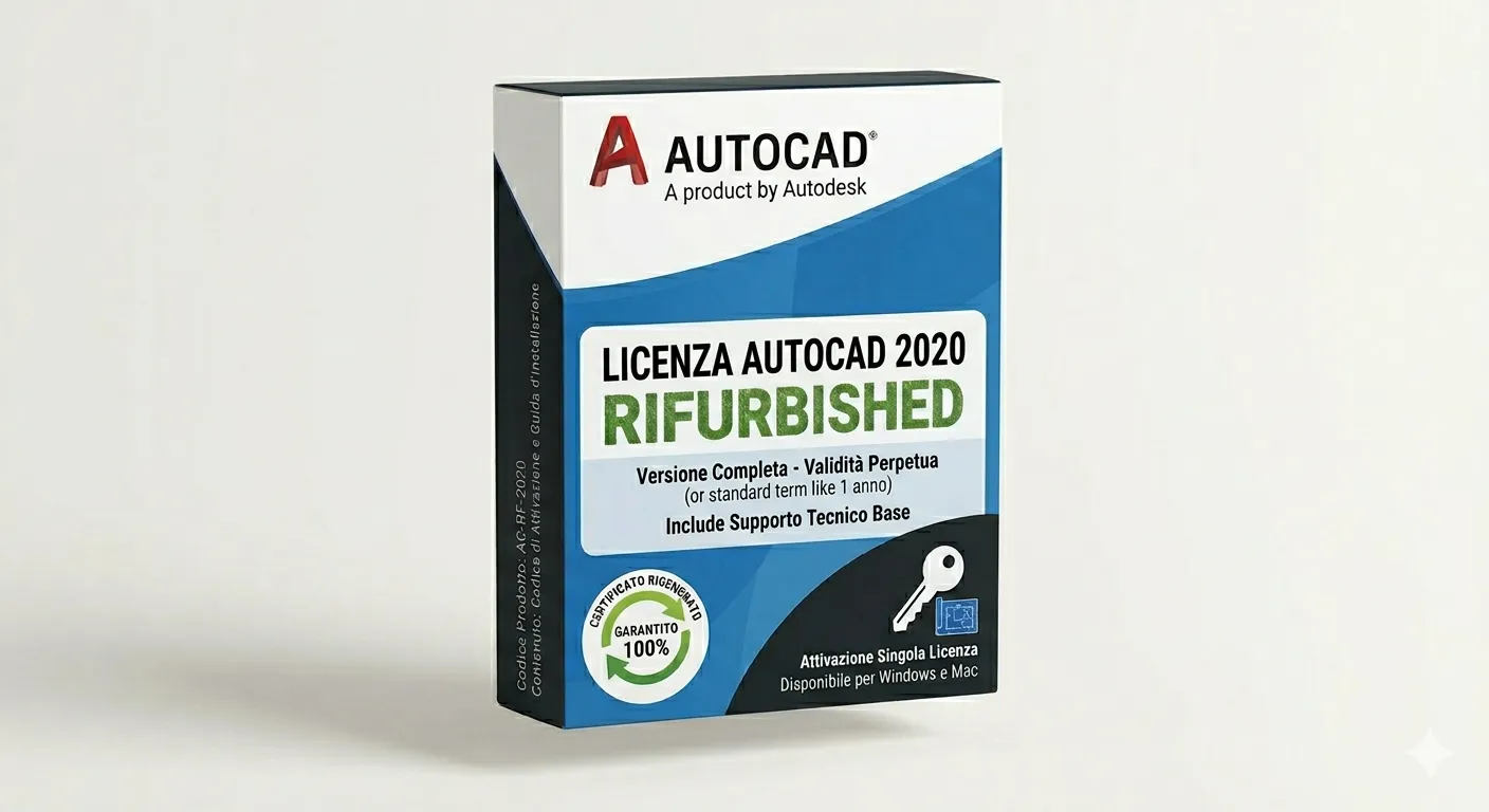 Licenza AutoCAD 2020 refurbished per studi tecnici e aziende